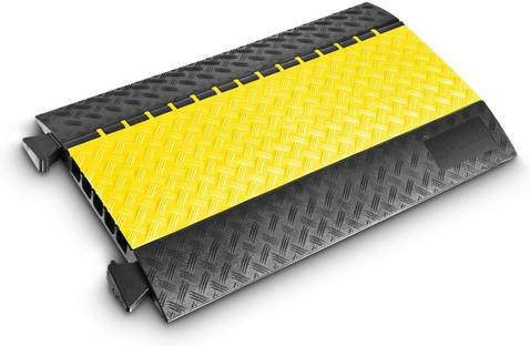 Adam Hall DEFENDER by Kabelbrücke 85300 Kabelkanal aus TPU, 5 Kanäle, Schwarz-Gelb, Länge: 85 cm - Bild 1