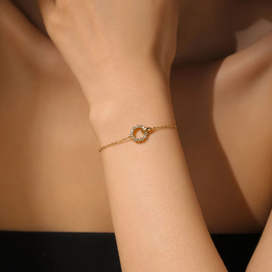 ANDYWEN Kreis-Gliederarmband, 925 Silber, Zirkonia, Damen - Bild 2
