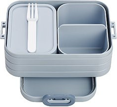 MEPAL Lunchbox TAKE A BREAK mit Trennstegen in Blau und Grau, B/T/H: 18,5 x 12,0 x 6,5 cm - Bild 1