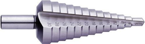 Universal-Stufenbohrer Typ H aus HSS mit gerader Nutung, Farbe Silber, Durchmesser: 9-12-15-18-21-24-27 mm - Bild 1