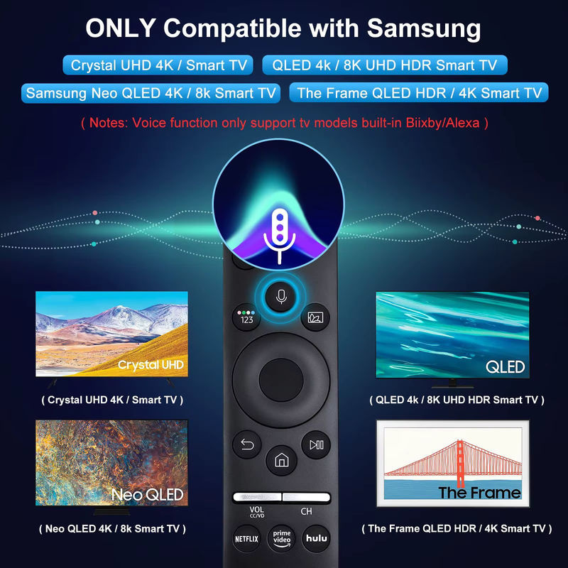 Samsung Universal Ersatz-Sprachfernbedienung für Smart TV Modelle QLED LED LCD in Schwarz - Bild 4