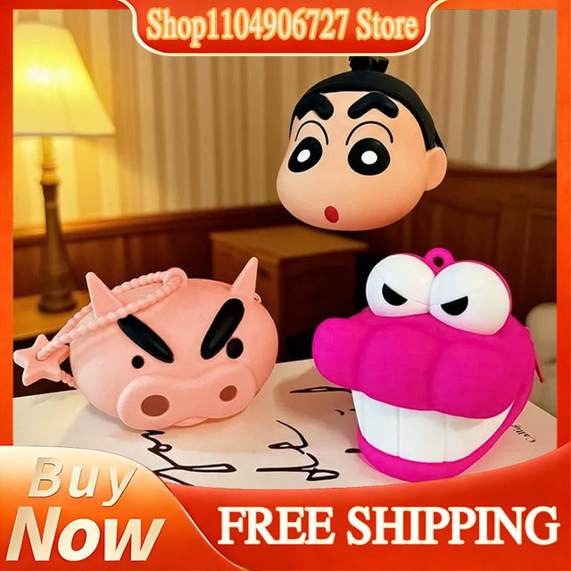 52TOYS Schlüsselanhänger Crayon Shinchan Shiro Silikon, Mini-Geldbörse - Bild 1