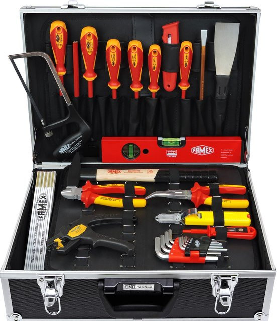 FAMEX 789-10 Werkzeugkoffer für Elektriker in Rot - Bild 1