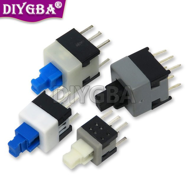 20-teiliges Set DIYGBA Mikroschalter-Kit mit 6-poligen Push-Tactile-Power-Knopfschaltern in Multicolor, verschiedene Größen von 5,8 x 5,8 mm bis 8,5 x 8,5 mm - Bild 1