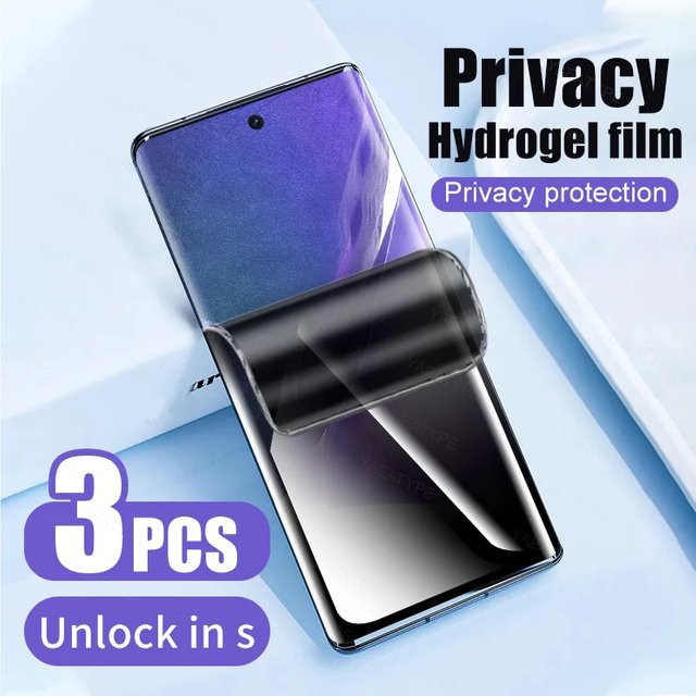 3er-Set Privatsphäre Hydrogel-Displayschutzfolie für Xiaomi Redmi Note 11 12 13 9 Pro 5G 9C 9A 12S 11S in Transparent - Bild 1