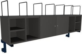 Rocholz Schranksystem SYSTEM 2000 mit Einlegeböden und Scharniertüren, B/T/H: 176,0 x 30,0 x 58,5 cm - Bild 1