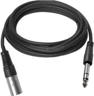Vivolink PROAUD XLR-Kabel Schwarz mit XLR und 6,35 mm TRS, Länge: 1 m - Bild 1