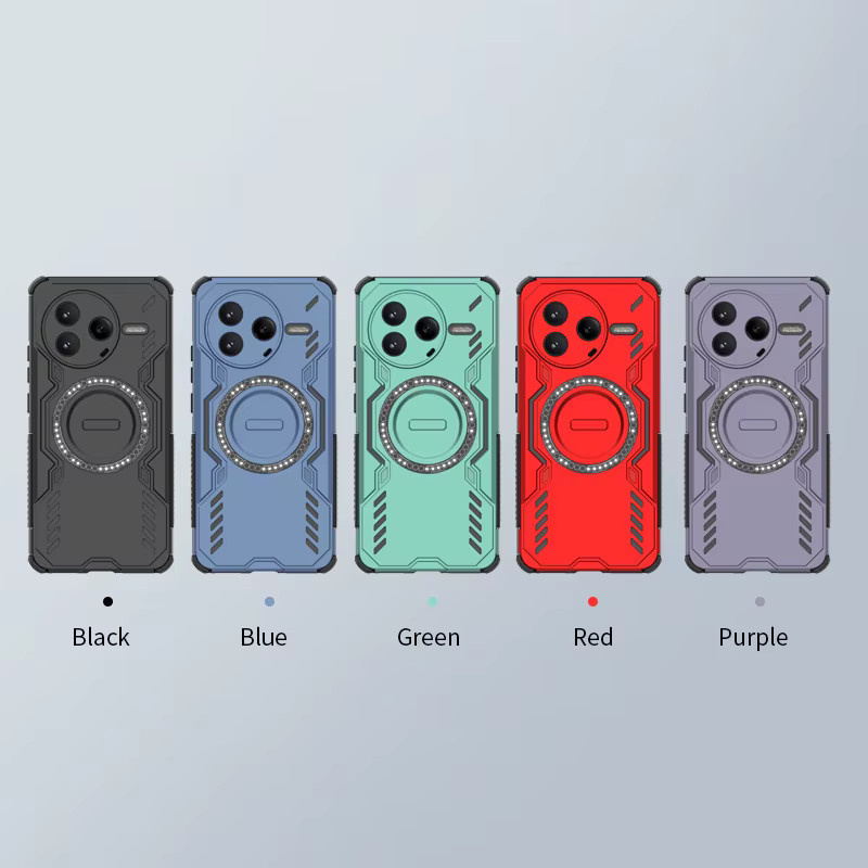 Magnetische Stoßfeste Schutzhülle mit Wärmeableitung für Xiaomi Poco X7, X6, F6, F7 Pro Ultra und C75 in Schwarz oder Lila - Bild 4