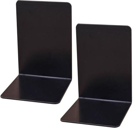 Runa Buchstützen aus Metall in Schwarz, 2 Stück mit Anti-Rutsch-Pad - Bild 1