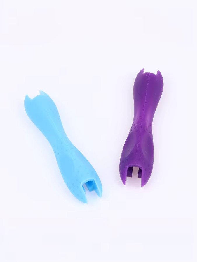 Ergonomische Schreibhilfe für Kinder und Erwachsene, Stifthaltergriff zur Verbesserung der Griffkontrolle, rot und mehrfarbig - Bild 2