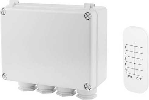 Smartwares 3 Kanal-Funk-Schalterbox für den Außenbereich in Weiß mit IP55 Schutzklasse - Bild 1