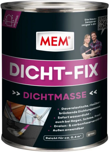 MEM Dicht-Fix wasserfeste Dichtmasse Grau 750 ml - Bild 1