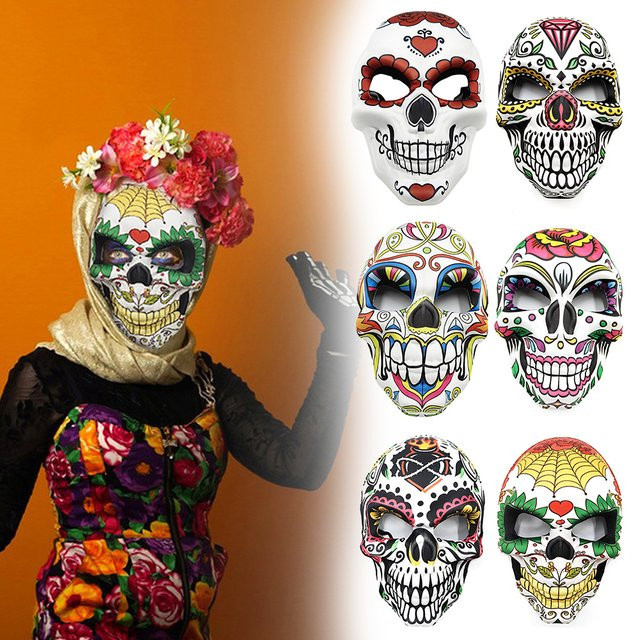 Frequeback Zombie-Skelett Maske, Vollgesichtsmaske, Unisex, Bunt / Mehrfarbig - Bild 1