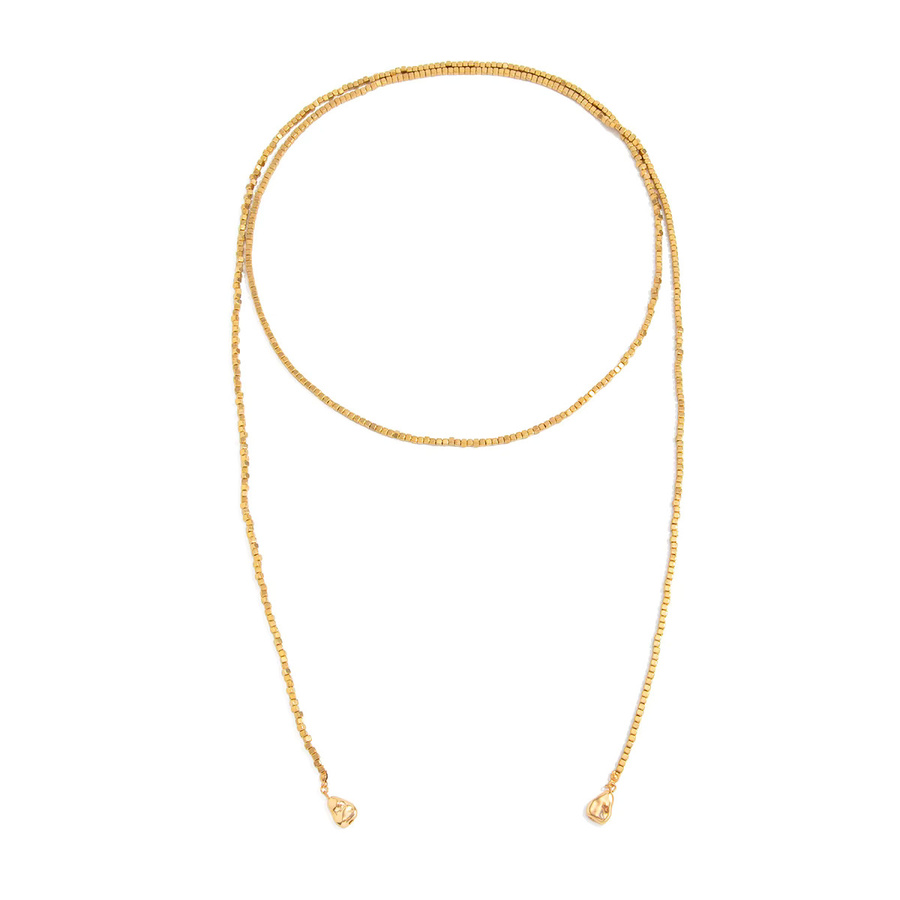 PuRui Halskette, Y-förmiger Anhänger, CCB, Gold, Damen - Bild 2