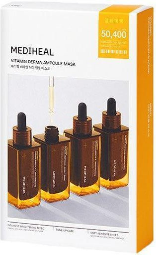 MEDIHEAL Vitamin Derma Ampullenmaske, 10 x 25 ml, Niacinamid, Empfindliche Haut - Bild 1