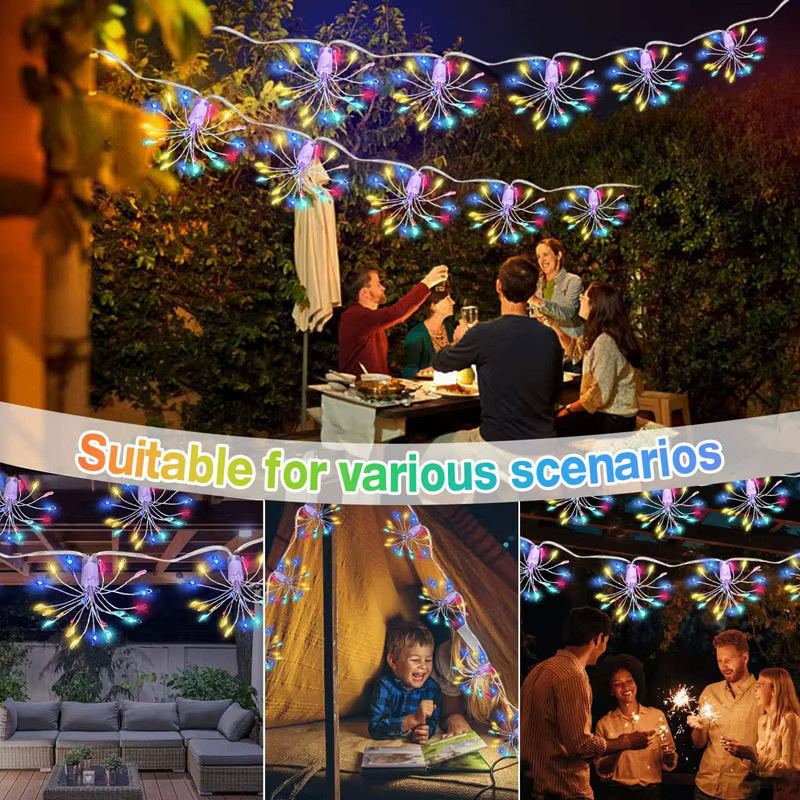 IEEYEEY USB Sternenlichterkette LED-Girlande mit Fernbedienung für Weihnachts-, Hochzeits- und Partydekoration - Bild 3