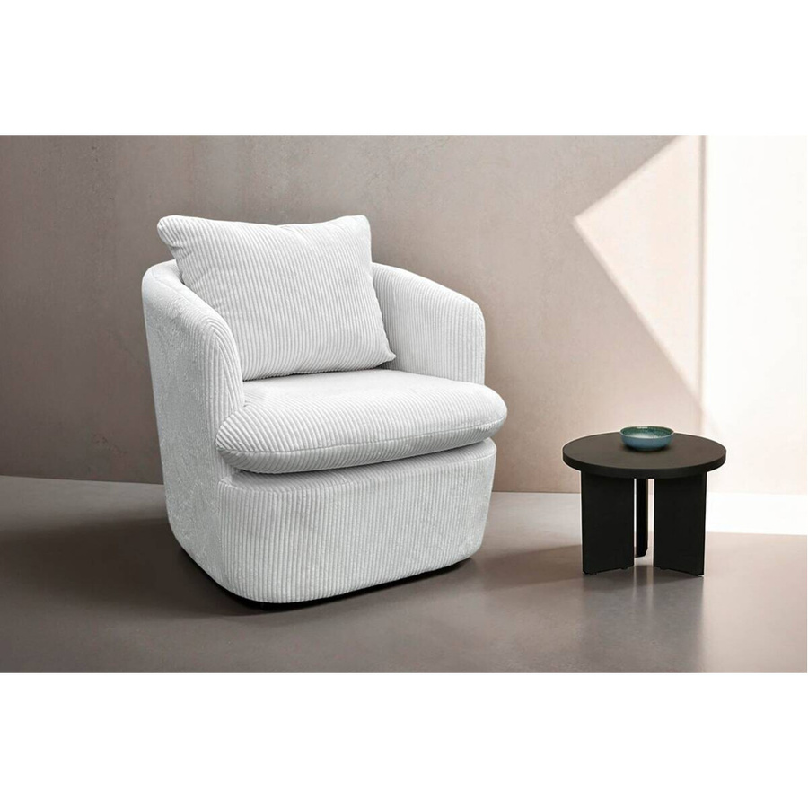byLIVING Beistelltisch ROUND aus Akazienholz, schwarz lackiert, H: 30 cm, B: 40 cm - Bild 4