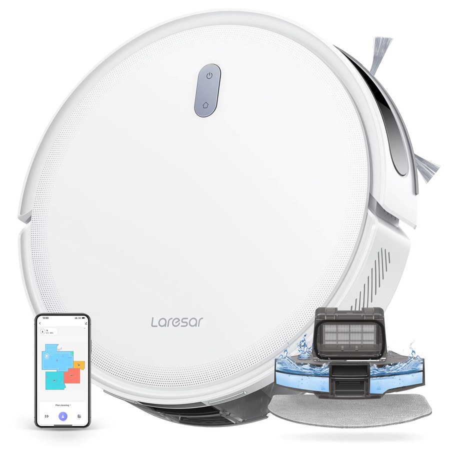 Laresar L10 SoF LiDAR Roboter-Staubsauger mit Wischfunktion in Weiß mit 6500Pa Saugkraft, 150min Akkulaufzeit und APP-Steuerung - Bild 5