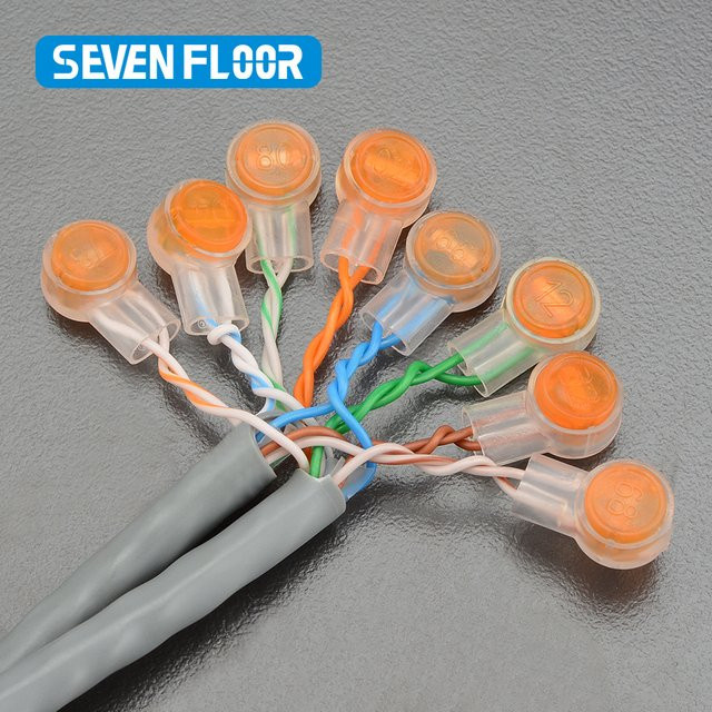 100 Stück K1 K2 K3 Verbindungsstücke als RJ45 und RJ11 Kabelverbinder für Ethernet- und Telefonkabel sowie UY2 Netzwerkkabel-Terminal - Bild 1