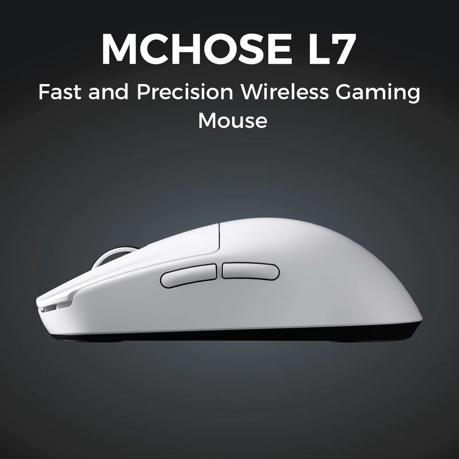 MCHOSE L7 Kabellose Gaming-Maus mit PAW3395 26K-Sensor, 39 g Ultraleicht, Tri-Mode Verbindung (2,4 GHz, Bluetooth, Kabelgebunden) - Bild 3