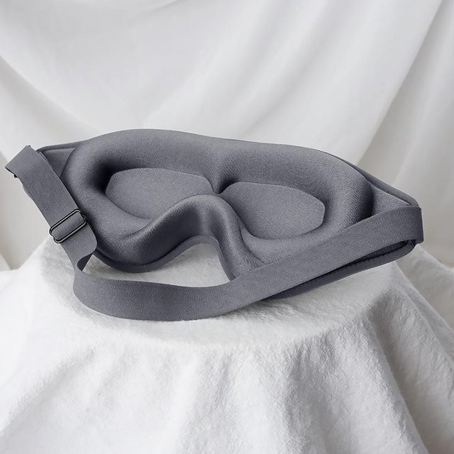 Merall 3D Schlafmaske Augenbinde, Memory-Schaum, grau, Unisex - Bild 1