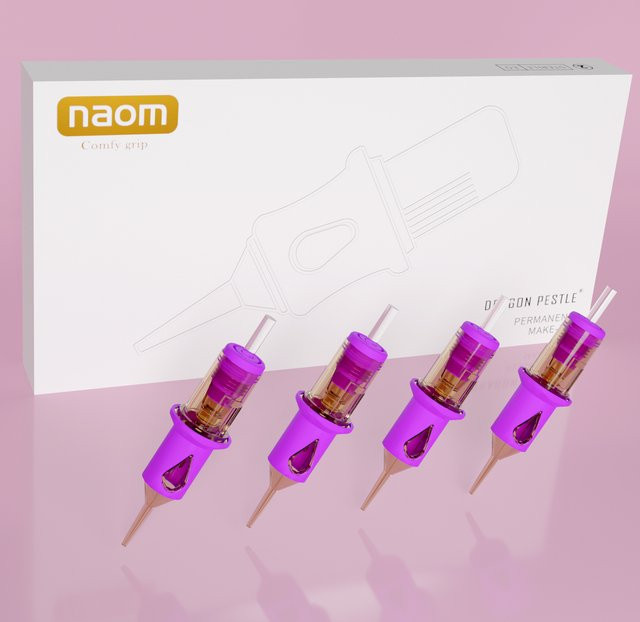Naom Permanente Make-up-Nadeln Round Liner, 10 Stück, Einweg, sterilisiert - Bild 1