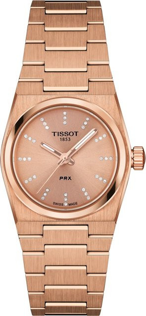 Tissot Damenuhr PRX, Quarz, Edelstahl, Gold, 25 mm, 10 ATM - Bild 1