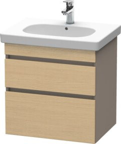 Duravit Waschtischunterschrank DuraStyle in Ei nat/b ma, wandhängend mit 2 Schubladen, Breite: 60 cm, Tiefe: 45,3 cm, Höhe: 61 cm - Bild 1