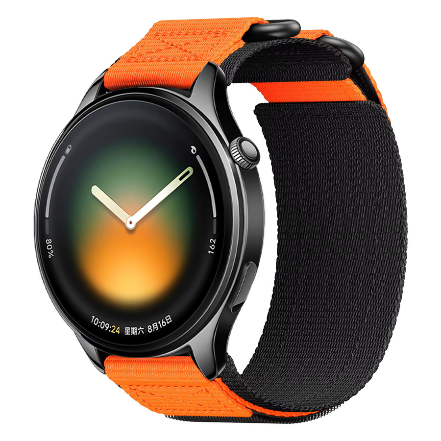 Xiaomi Uhrenarmband Nylon, Klettverschluss, 22 mm, orange, Unisex - Bild 1