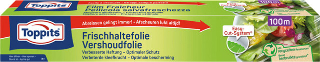 Toppits Frischhaltefolie mit Easy-Cut-System, Breite: 32,5 cm, 100 m - Bild 1