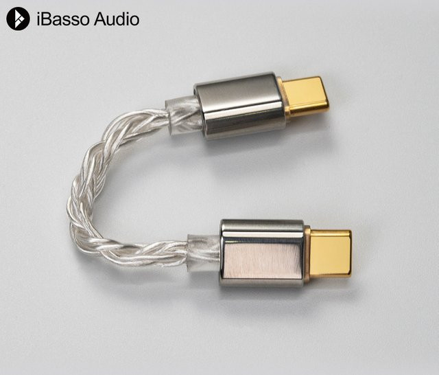 iBasso CB18 USB DAC Upgrade Kabel mit 6N Single Crystal Kupfer und Versilberung USB-C auf USB-C Small Tail für HiFi Audio - Bild 1