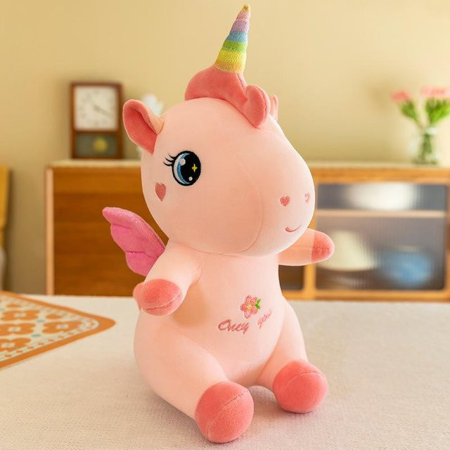 BC Pet Supplies Regenbogenpony Einhorn-Plüschtier, mit Flügeln, ab 3 Jahren - Bild 1