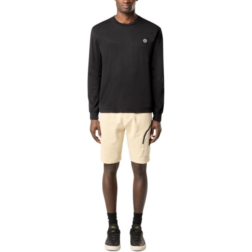 Stone Island Logo Rundhals Langarm T-Shirt Herren - Bild 2