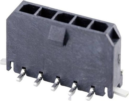 Molex Einbau-Stiftleiste Standard Schwarz mit 5 Polen und 3,00 mm Rastermaß - Bild 1