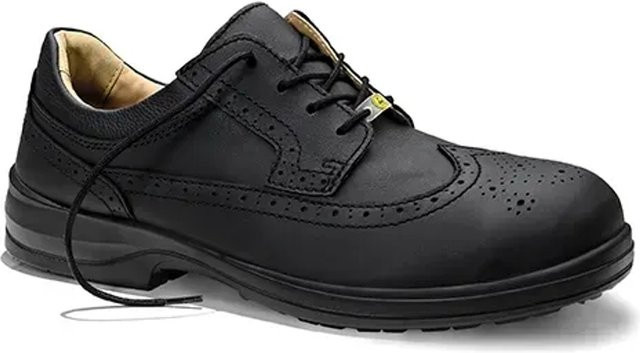 Elten Sicherheitshalbschuh Officer XXB Low ESD S2 aus Rindleder in Schwarz-Grau Größe 45 - Bild 1