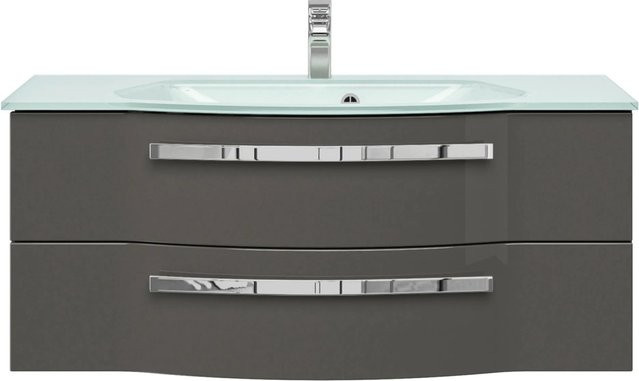 Pelipal Waschtisch Serie 4005 in Steingrau mit Softclose, Breite: 117 cm - Bild 1