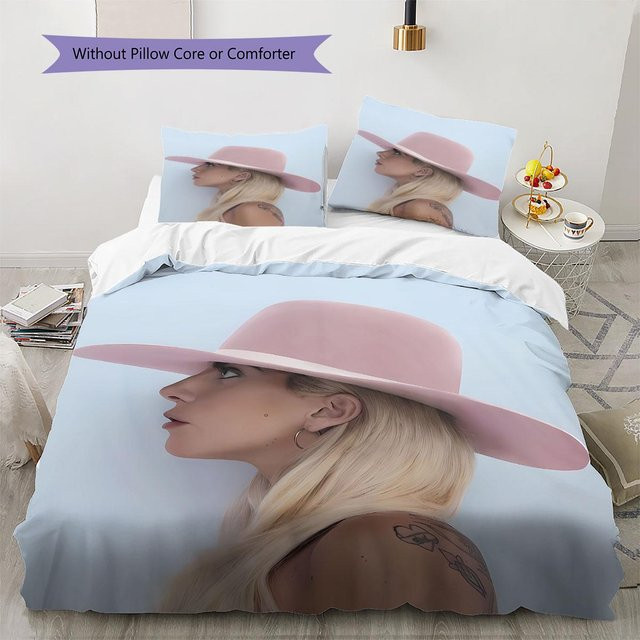 My City Home Lady Gaga Bettwäsche Set mit Motiv, Blau, B/H: 200 x 220 cm - Bild 1