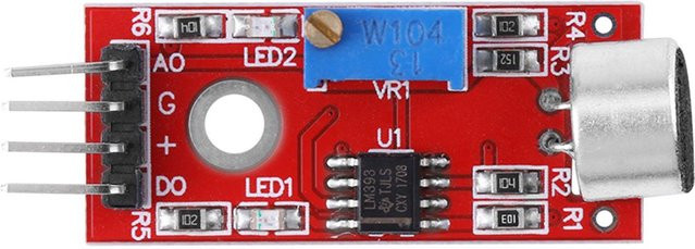 Neoglint Mikrofon-Audioverstärkermodul in Rot mit 20 dB Verstärkung und geräuscharmem Design für DC 3,3 V/5 V - Bild 1