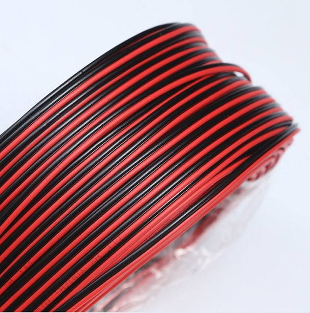 Beteno 2Pin Elektrisches Kabel aus verzinntem Kupfer und PVC-Isolierung, 24AWG, Farben: Rot und Schwarz - Bild 1