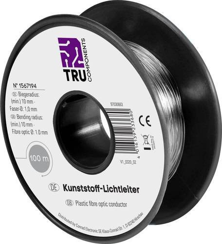TRU Components POF-Kabel Simplex transparent 100m - Bild 1
