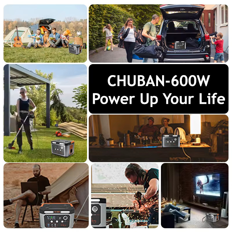 CHUBAN Tragbare Powerstation 600W Solargenerator mit AC 220V für Camping und Outdoor - Bild 5