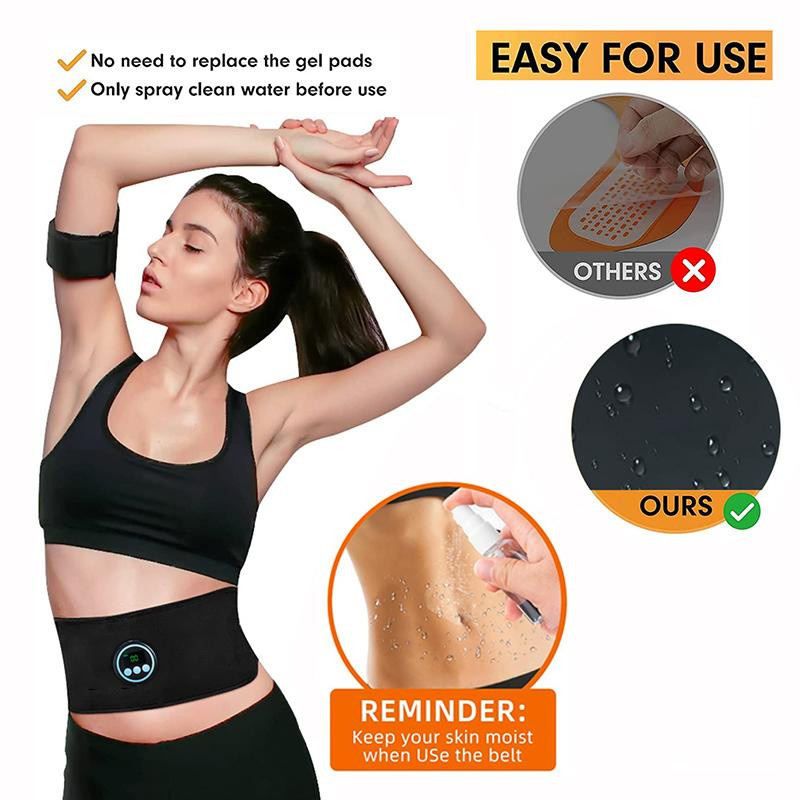 Elektrischer Bauchmuskel-Massagegerät EMS Muskelstimulator, schwarz - Bild 4