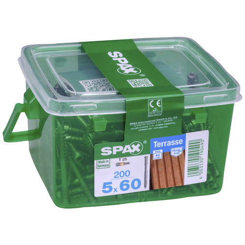 Spax Terrassenschraube T-Star plus aus Edelstahl in Silber, Durchmesser: 5 mm, Länge: 60 mm, 200 Stück - Bild 3