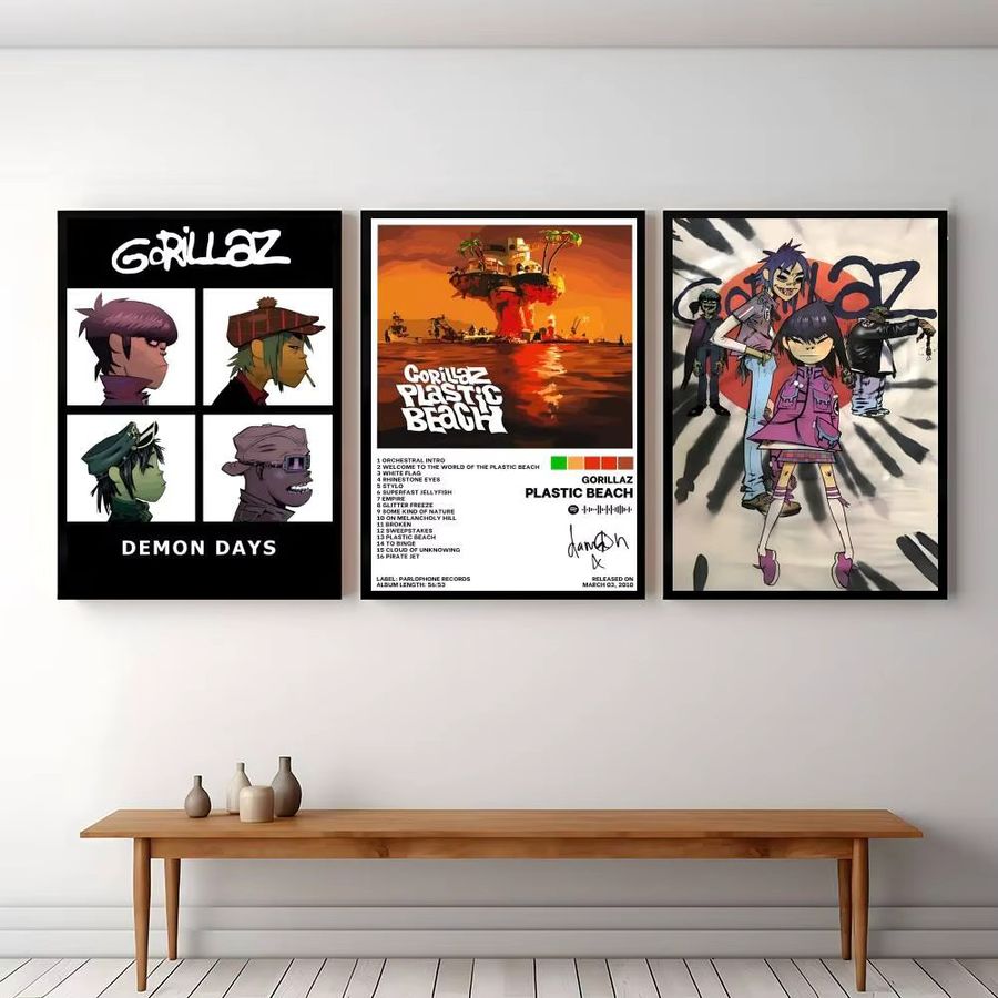 Gorillaz Poster dekoratives Wandgemälde Multicolor Breite: 10 cm, Höhe: 15 cm - Bild 2