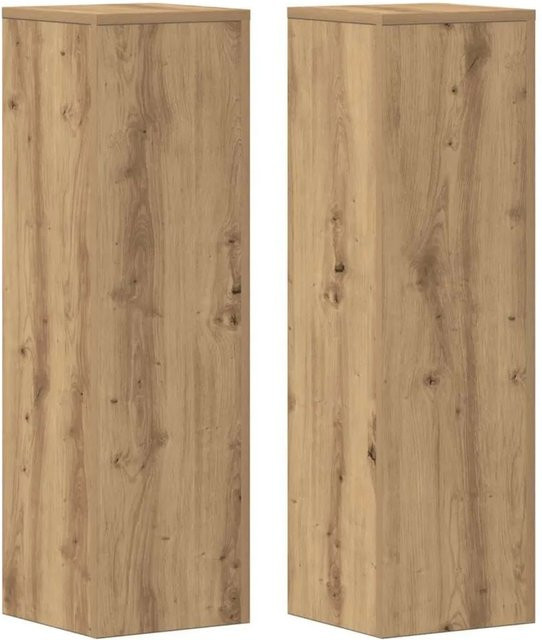 vidaXL Pflanzenständer 2er Set Artisan-Eiche braun aus Holzwerkstoff B/T/H: 25 x 25 x 80 cm - Bild 1