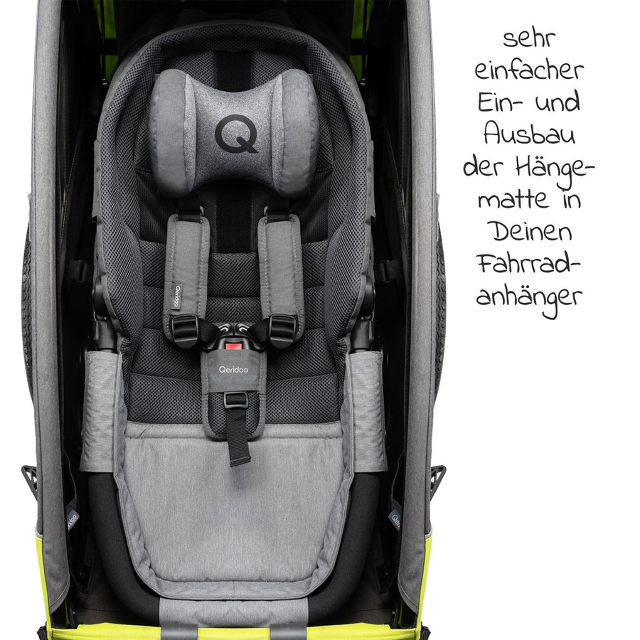 Qeridoo Hängematte Plus mit Sicherheitsrahmen für den Babytransport in Grau - Bild 7
