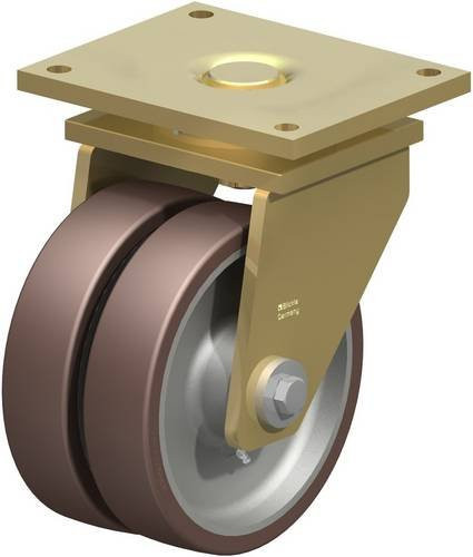 Blickle Doppel-Lenkrolle LSD-GB 250K in Silber und Stahl mit 250 mm Rad-Durchmesser und einer Tragfähigkeit von max. 2700 kg - Bild 1