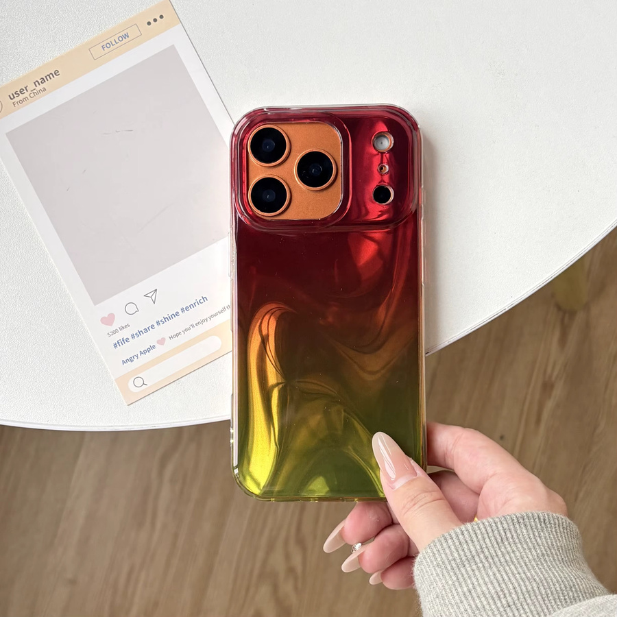 Apple Handyhülle mit Seidensatin-Muster in Blau und Lila für iPhone 17 Pro, 16, 15, 14 und 13 Pro Max - Bild 4