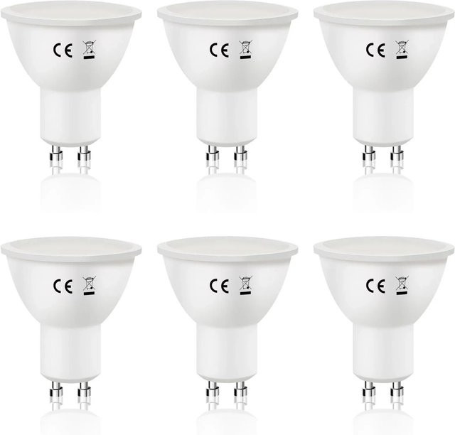 NETTLIFE LED Leuchtmittel GU10 aus Glas in Weiß, 6er-Set - Bild 1
