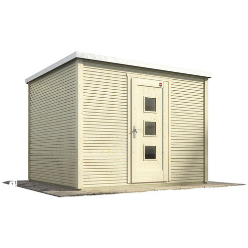 WEKA Gartenhaus wekaLine 413 Gr. 1 aus europäischer Fichte mit Vordach und Boden, Farbe: beige/natur, B/H/T: 260 x 244 x 250 cm - Bild 2
